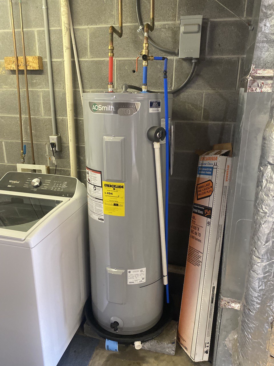 Water heater installation